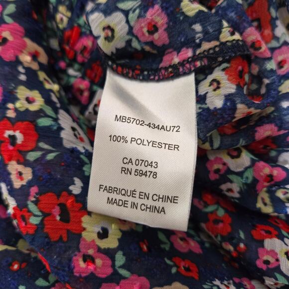 Rachel Zoe Floral Smocked Blouse. Size Large. - Picture 9 of 11